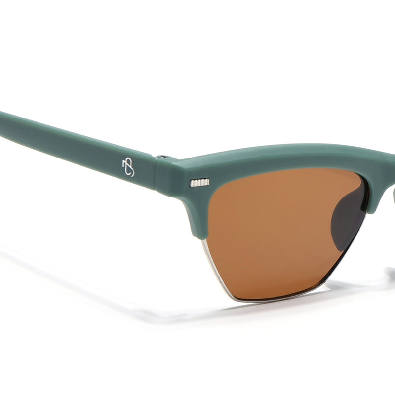 Eyejack Olive Half Rim Sunglasses for Women (2829CL1214)