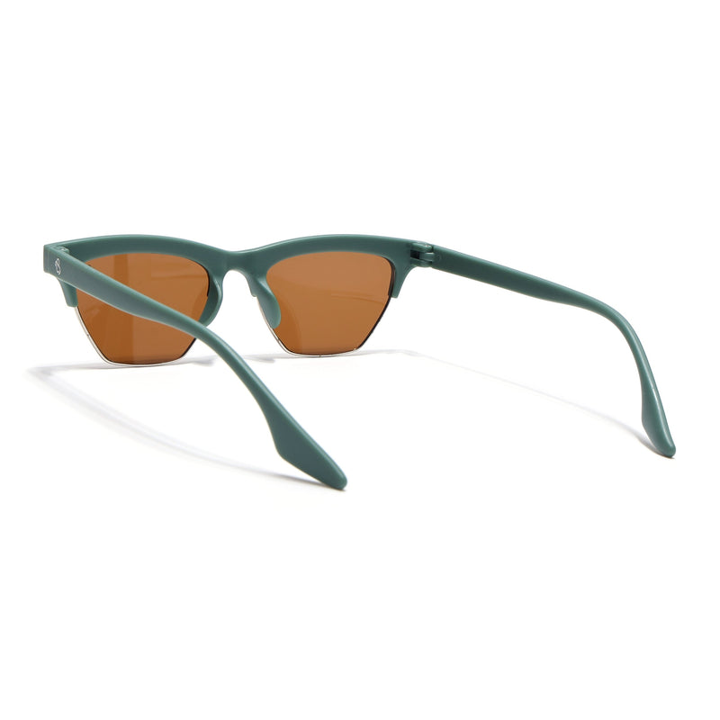 Eyejack Olive Half Rim Sunglasses for Women (2829CL1214)