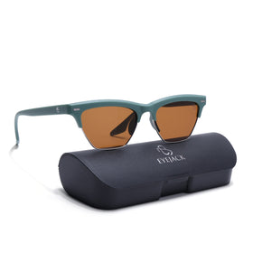 Eyejack Olive Half Rim Sunglasses for Women (2829CL1214)