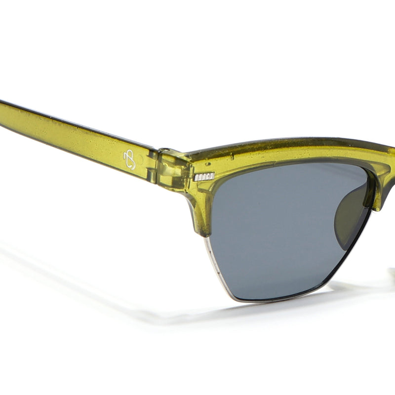 Eyejack Green Half Rim Sunglasses for Women (2829CL1215)