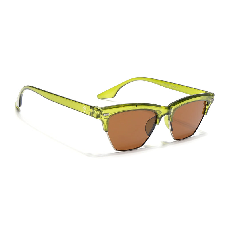 Eyejack Green Half Rim Sunglasses for Women (2829CL1216)