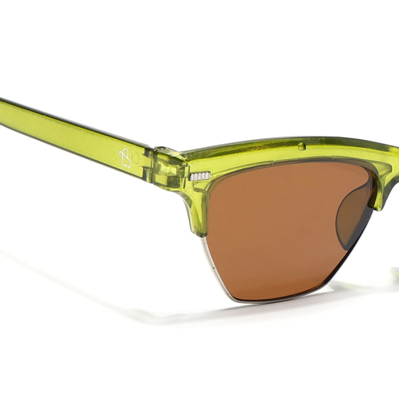 Eyejack Green Half Rim Sunglasses for Women (2829CL1216)