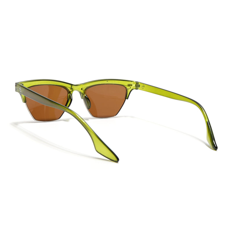 Eyejack Green Half Rim Sunglasses for Women (2829CL1216)