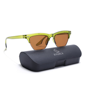 Eyejack Green Half Rim Sunglasses for Women (2829CL1216)