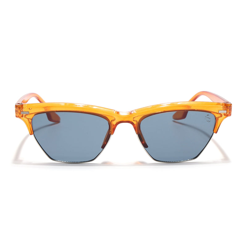 Eyejack Orange Half Rim Sunglasses for Women (2829CL1217)