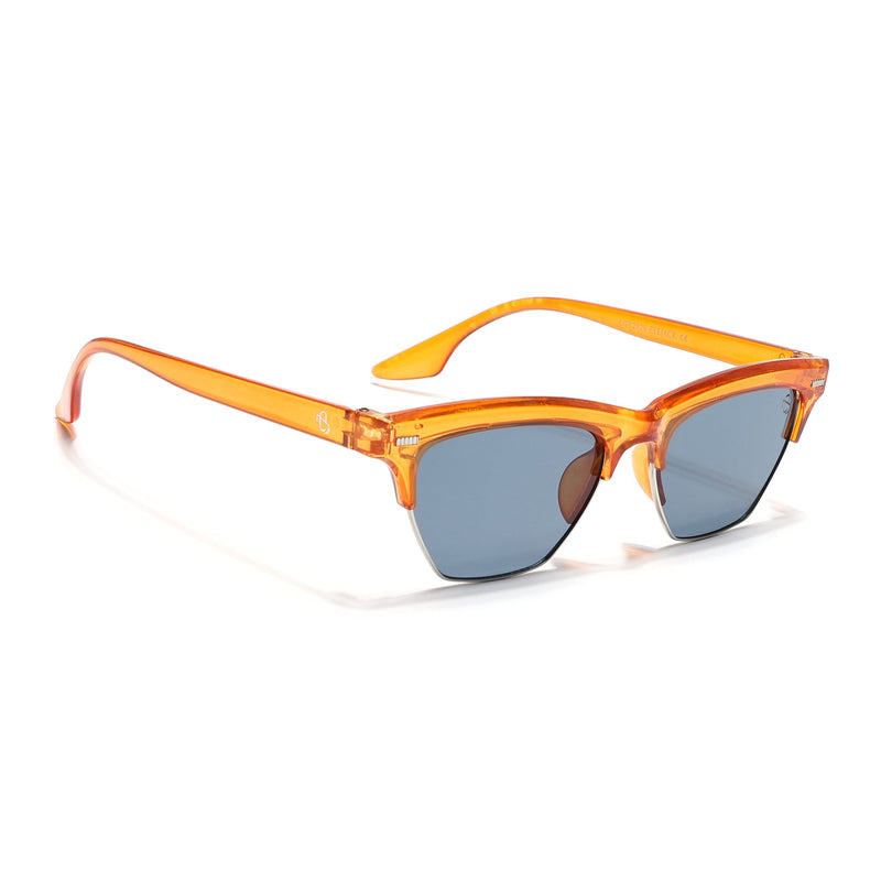 Eyejack Orange Half Rim Sunglasses for Women (2829CL1217)