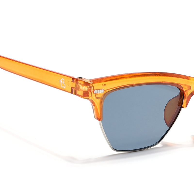 Eyejack Orange Half Rim Sunglasses for Women (2829CL1217)