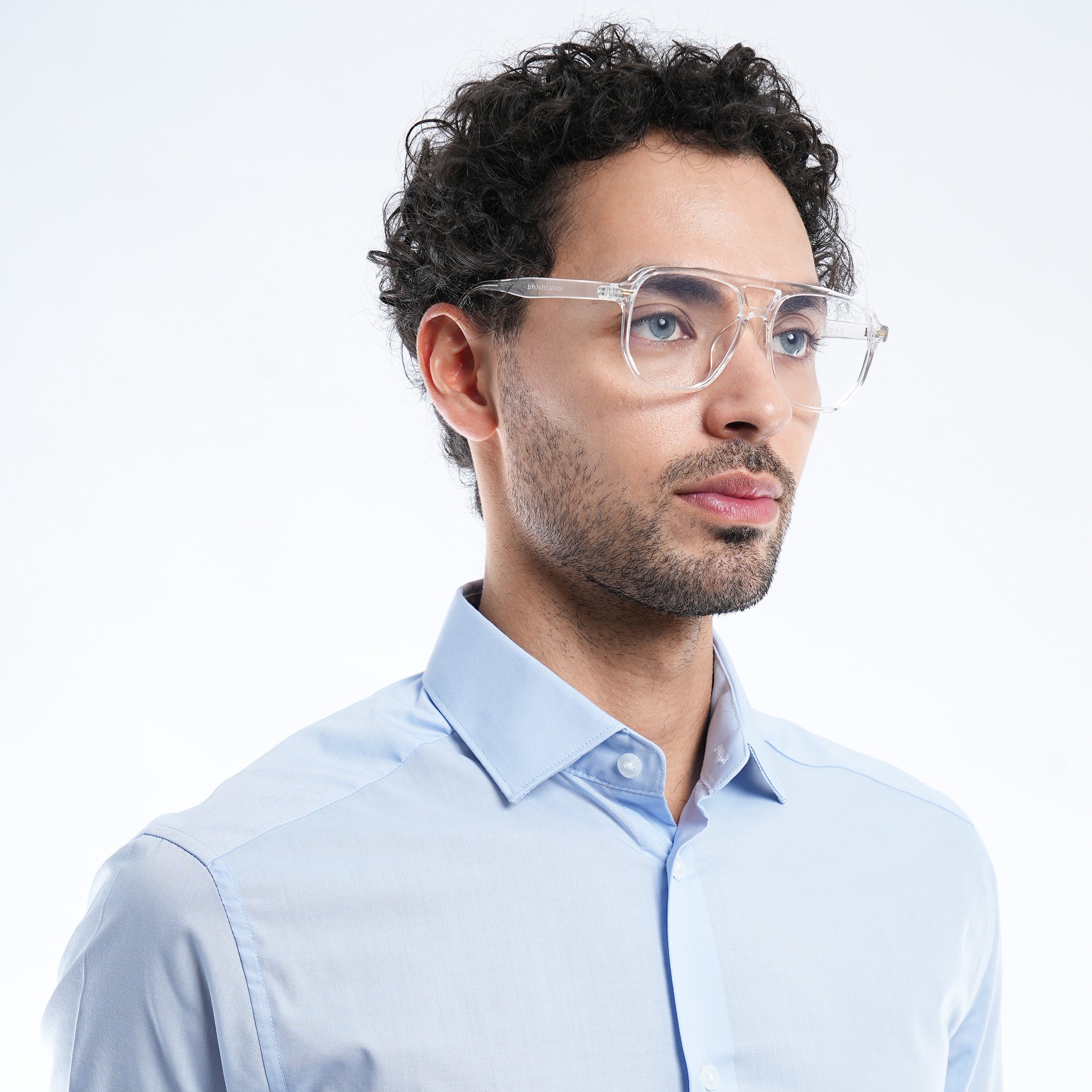 Voyage Transparent Wayfarer Eyeglasses for Men & Women (28365MG4374-C2)