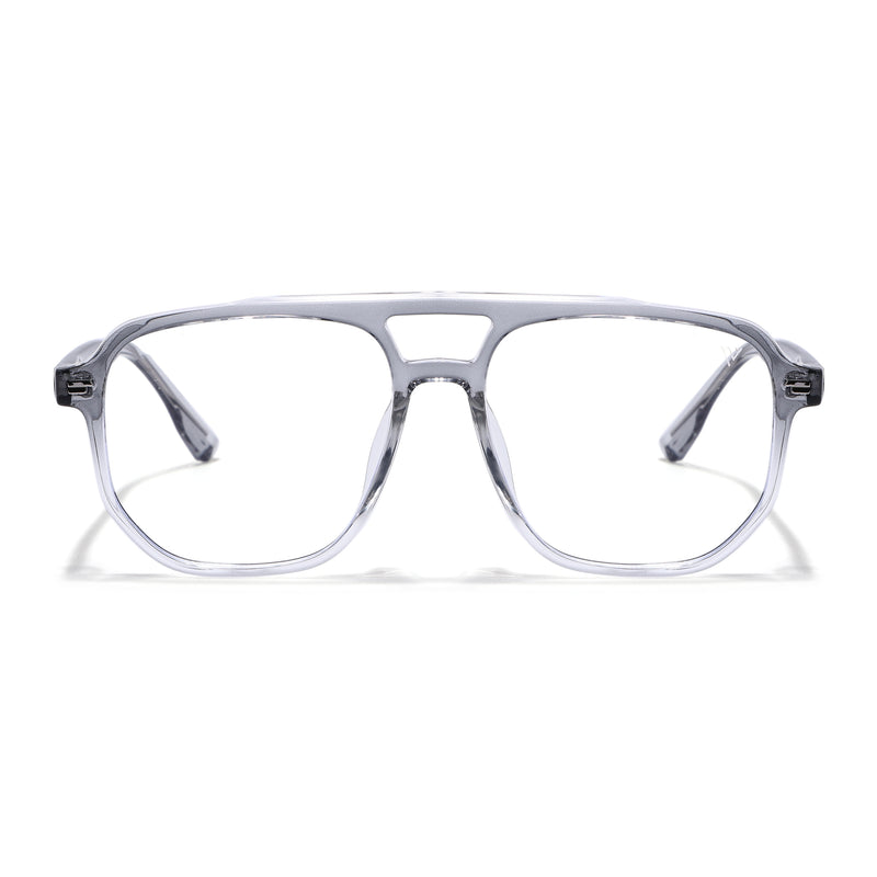 Voyage Grey & Clear Wayfarer Eyeglasses for Men & Women (28365MG4375-C3)