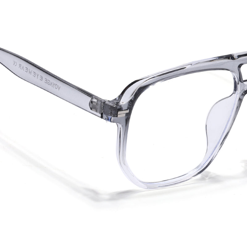 Voyage Grey & Clear Wayfarer Eyeglasses for Men & Women (28365MG4375-C3)