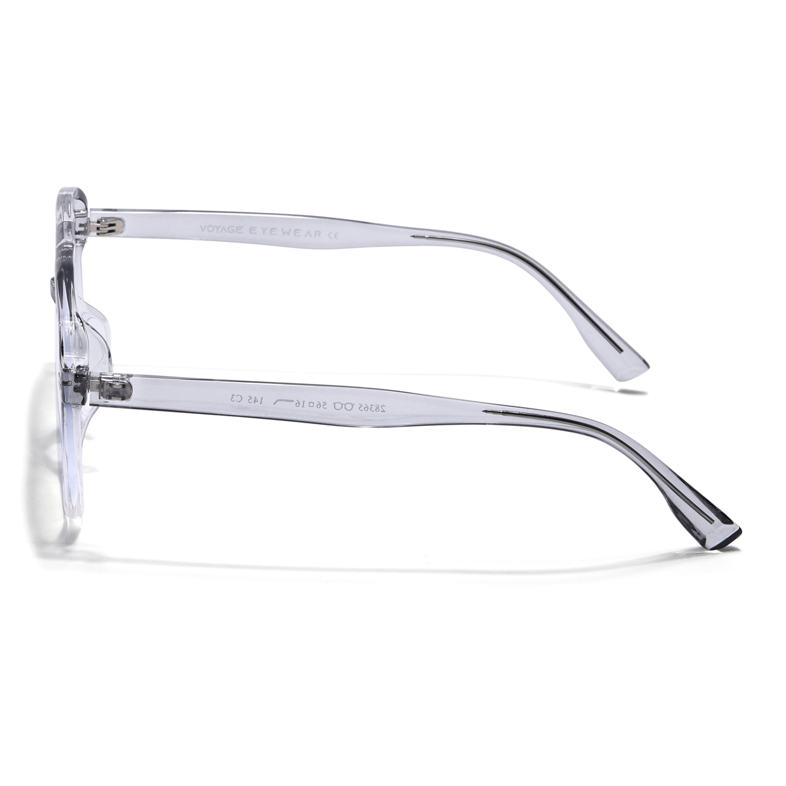 Voyage Grey & Clear Wayfarer Eyeglasses for Men & Women (28365MG4375-C3)