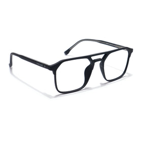 Voyage Thin Black Square Eyeglasses for Men & Women (28801MG6499-C1)