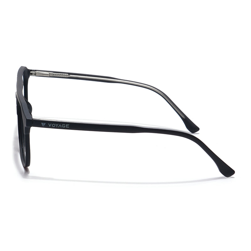 Voyage Thin Black Square Eyeglasses for Men & Women (28801MG6499-C1)
