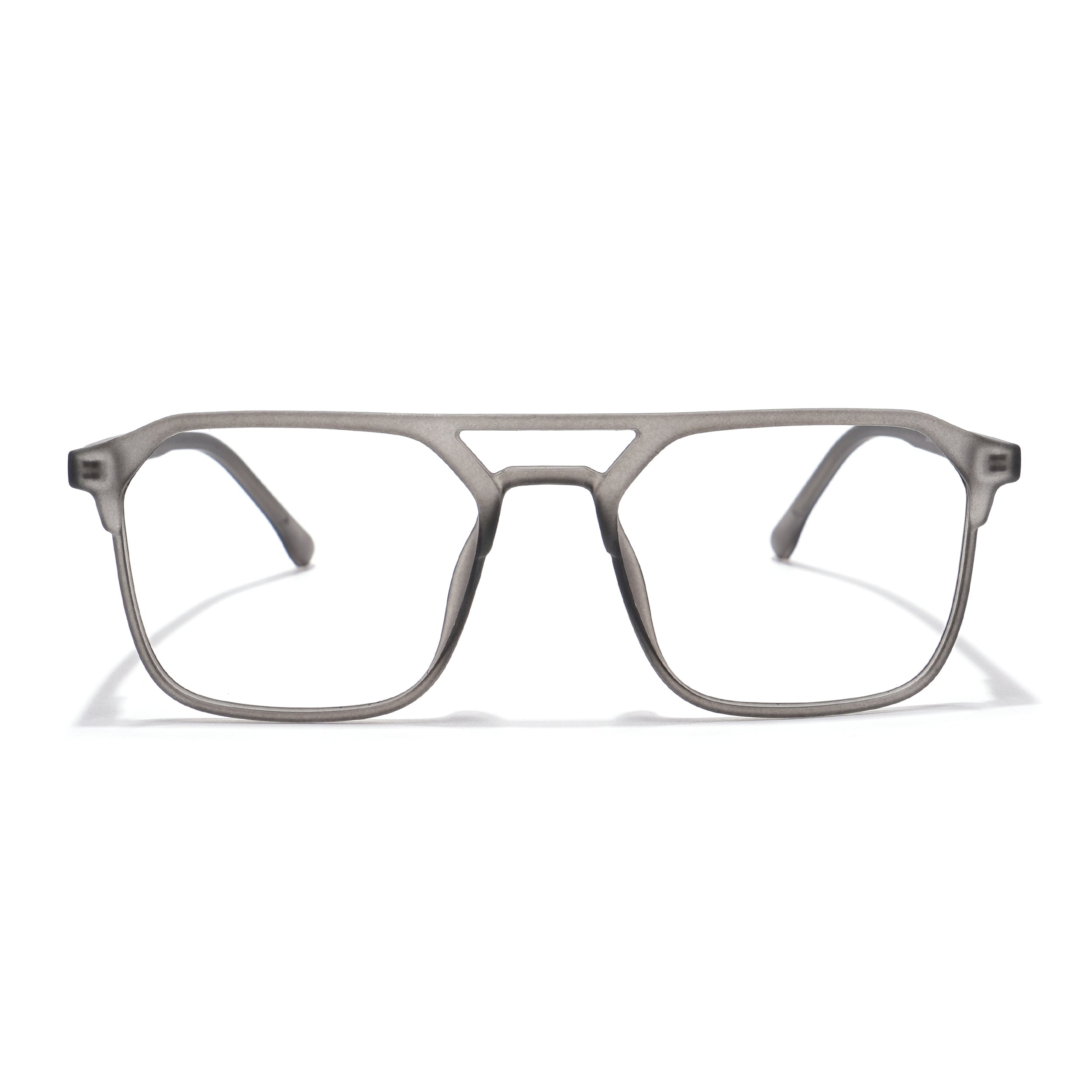 Voyage Thin Grey Square Eyeglasses for Men & Women (28801MG6500-C2)