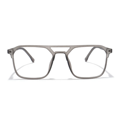 Voyage Thin Grey Square Eyeglasses for Men & Women (28801MG6500-C2)