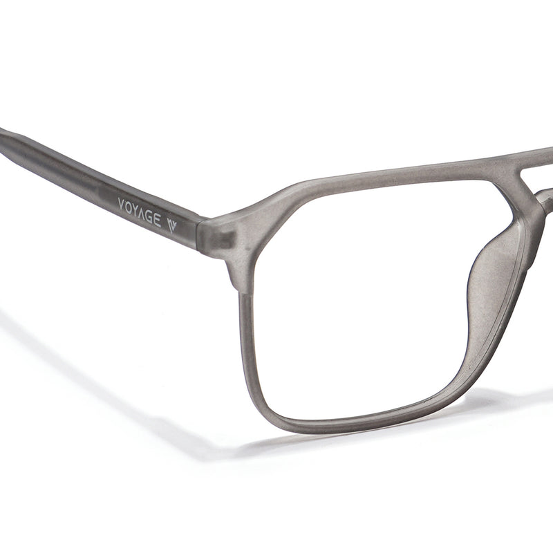 Voyage Grey Square Eyeglasses for Men & Women (28801MG6500-C2)