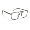 Voyage Thin Grey Square Eyeglasses for Men & Women (28801MG6500-C2)