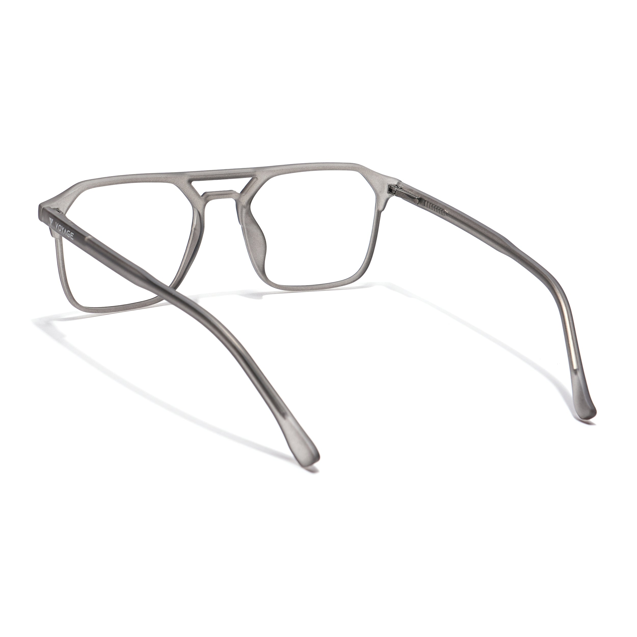 Voyage Thin Grey Square Eyeglasses for Men & Women (28801MG6500-C2)