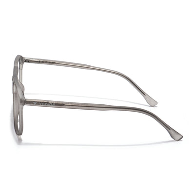 Voyage Thin Grey Square Eyeglasses for Men & Women (28801MG6500-C2)