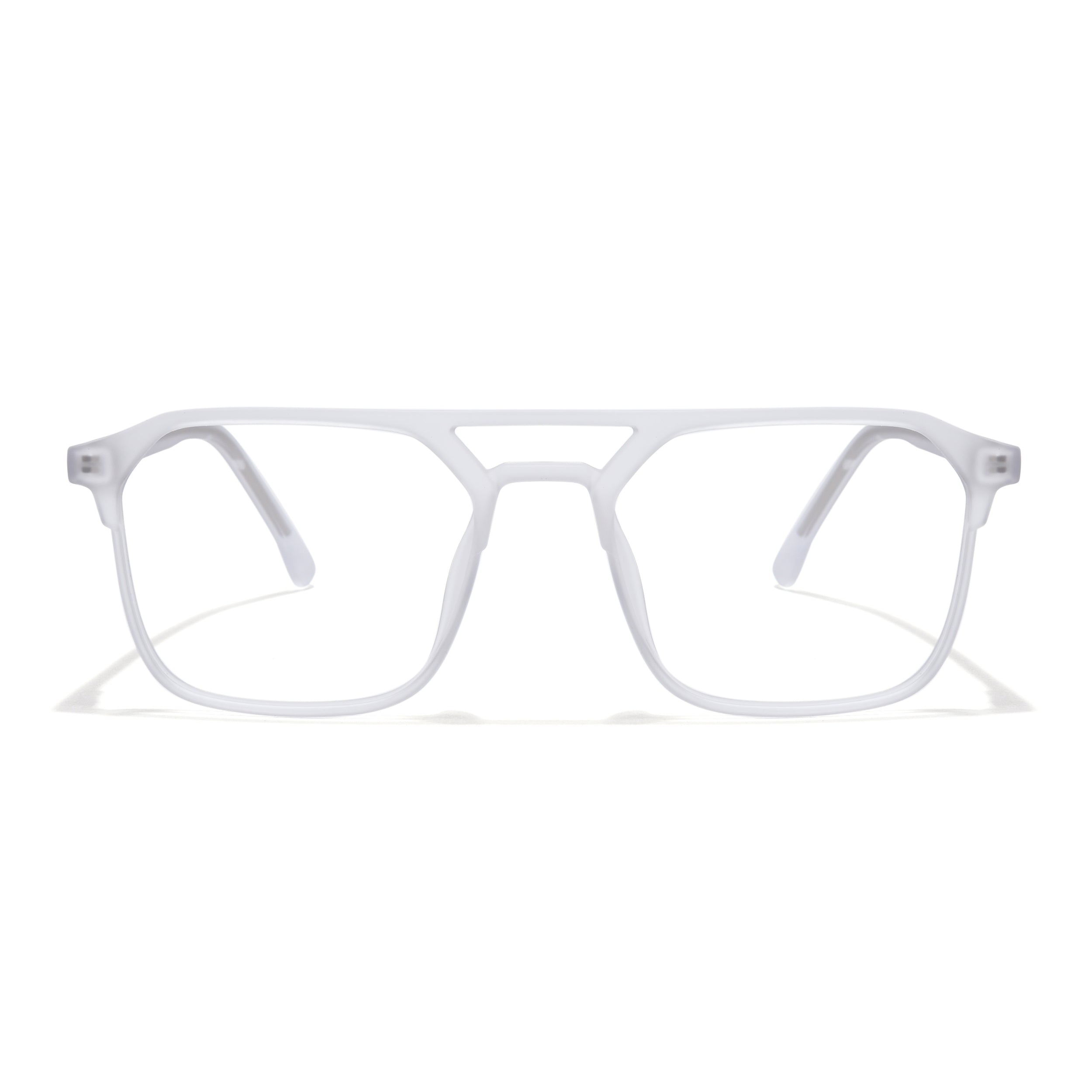 Voyage Thin Matt Transparent Square Eyeglasses for Men & Women (28801MG6501-C3)