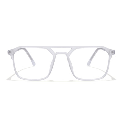 Voyage Thin Matt Transparent Square Eyeglasses for Men & Women (28801MG6501-C3)