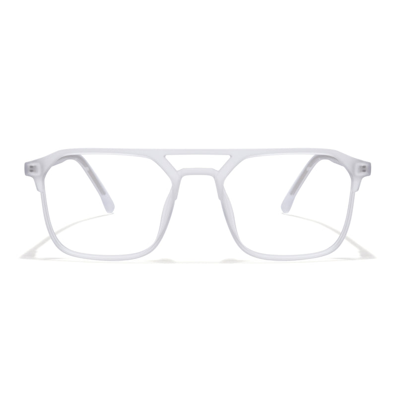 Voyage Thin Matt Transparent Square Eyeglasses for Men & Women (28801MG6501-C3)