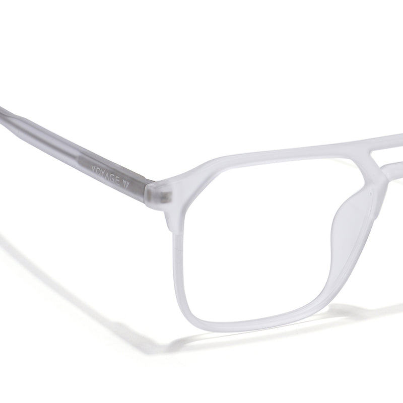 Voyage Thin Matt Transparent Square Eyeglasses for Men & Women (28801MG6501-C3)