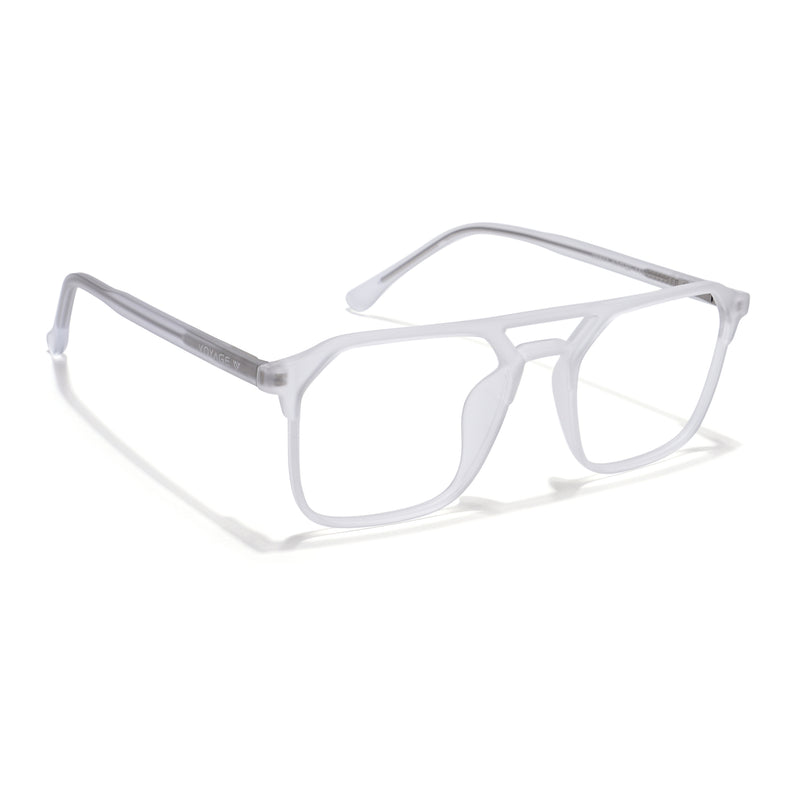 Voyage Thin Matt Transparent Square Eyeglasses for Men & Women (28801MG6501-C3)