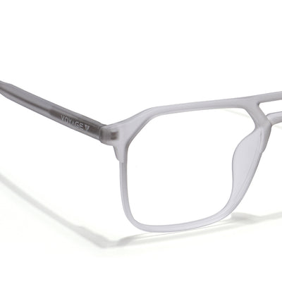 Voyage Light Grey Square Eyeglasses for Men & Women (28801MG6502-C4)