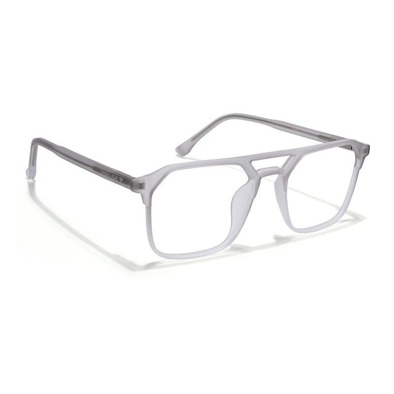 Voyage Light Grey Square Eyeglasses for Men & Women (28801MG6502-C4)