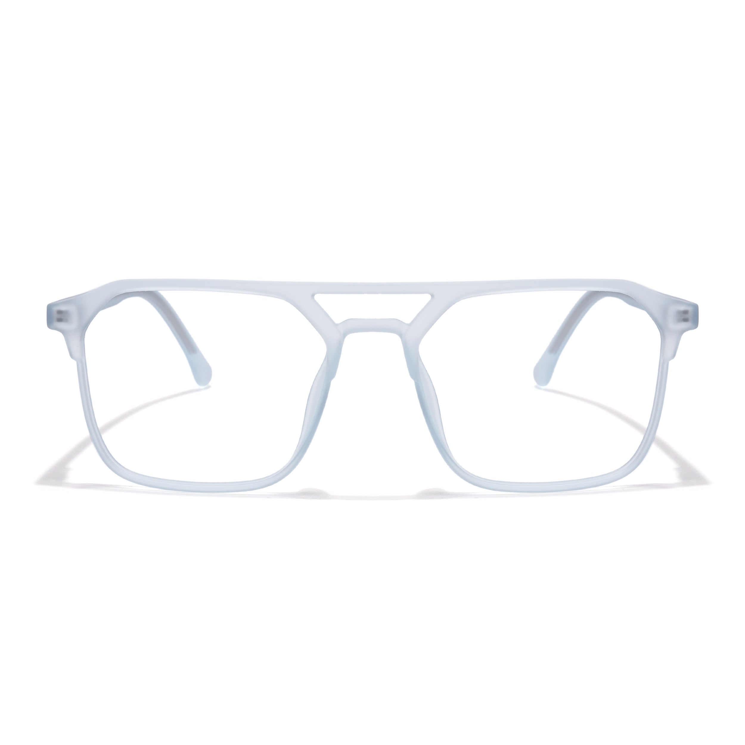 Voyage Thin Light Blue Square Eyeglasses for Men & Women (28801MG6503-C5)