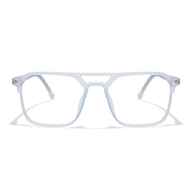 Voyage Thin Light Blue Square Eyeglasses for Men & Women (28801MG6503-C5)