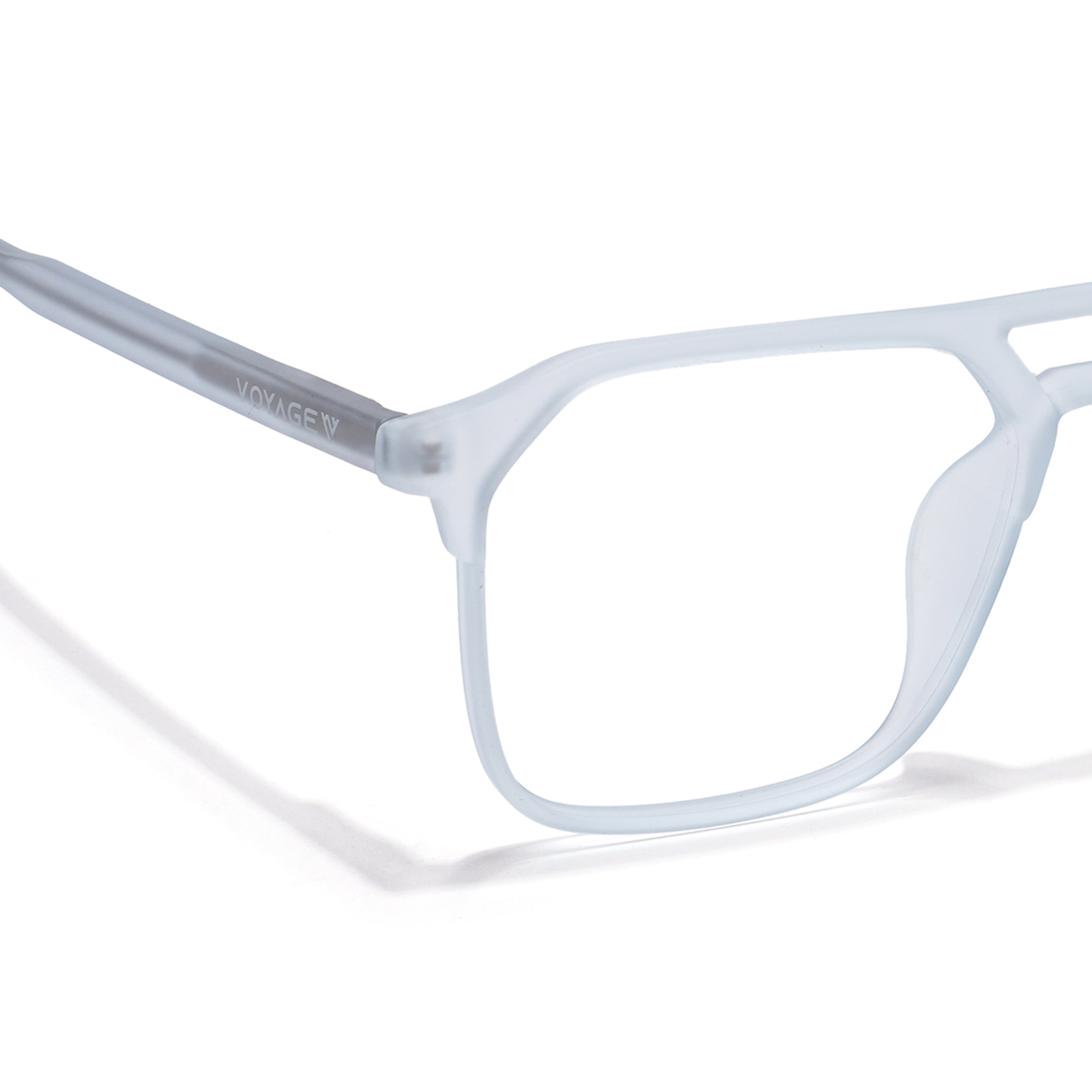 Voyage Thin Light Blue Square Eyeglasses for Men & Women (28801MG6503-C5)