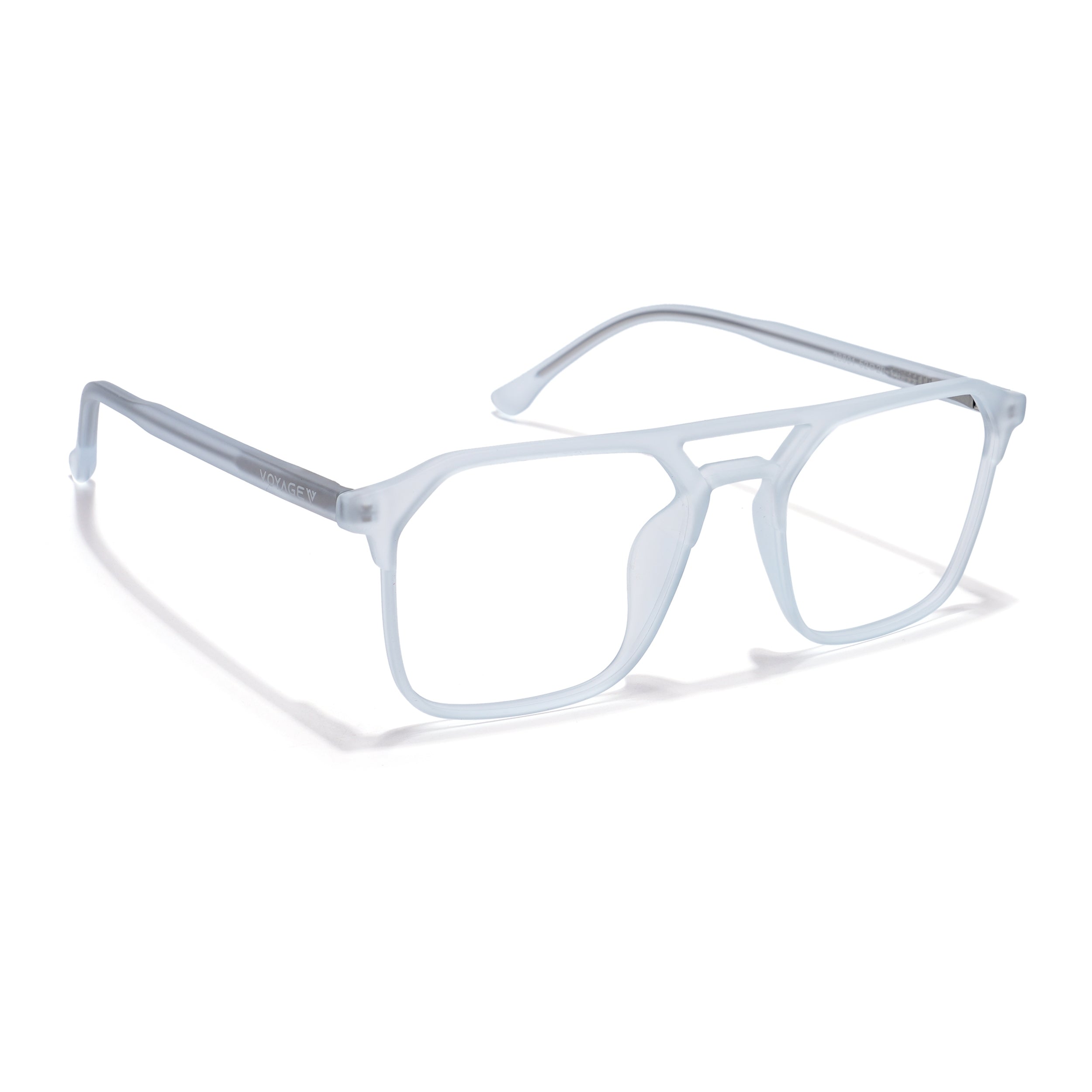 Voyage Thin Light Blue Square Eyeglasses for Men & Women (28801MG6503-C5)