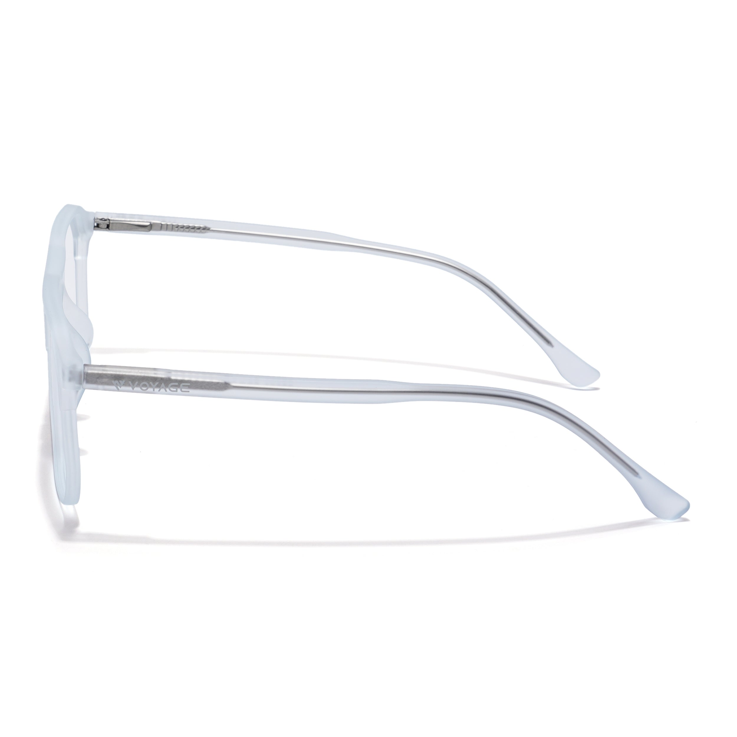 Voyage Thin Light Blue Square Eyeglasses for Men & Women (28801MG6503-C5)