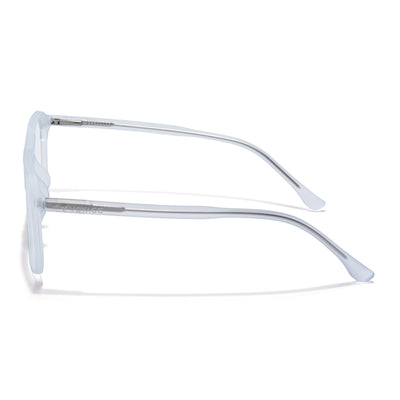 Voyage Thin Light Blue Square Eyeglasses for Men & Women (28801MG6503-C5)