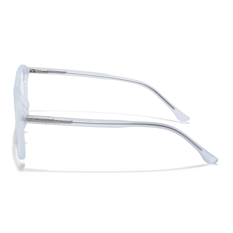 Voyage Thin Light Blue Square Eyeglasses for Men & Women (28801MG6503-C5)
