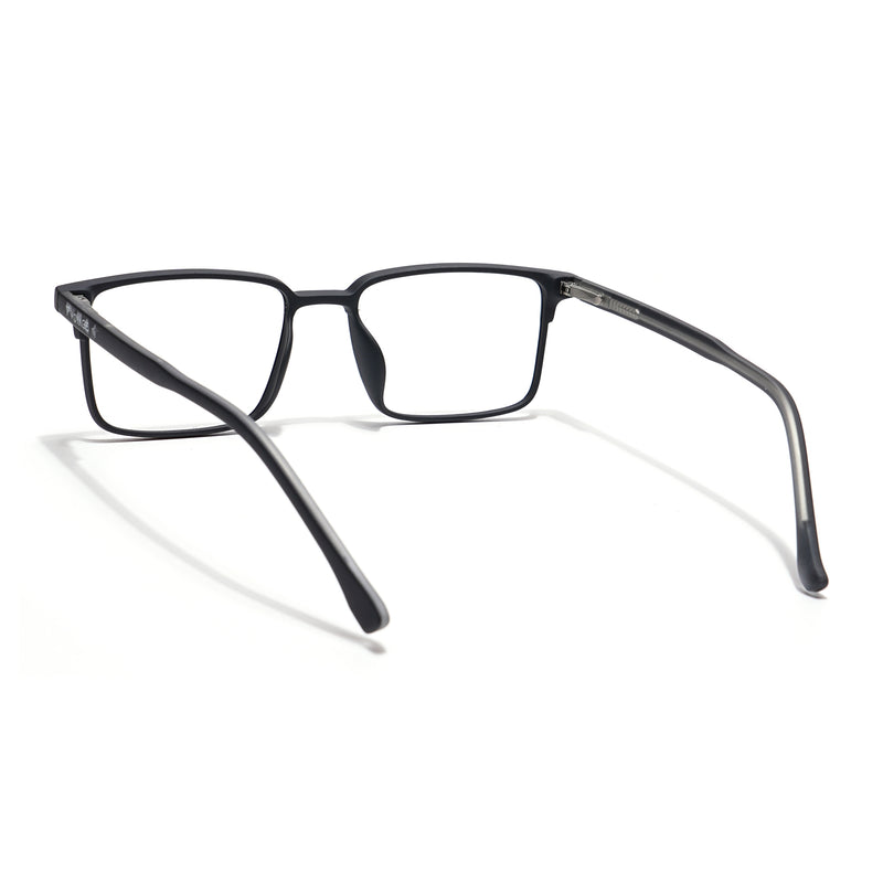 Voyage Thin Black Square Eyeglasses for Men & Women (28802MG6506-C1)