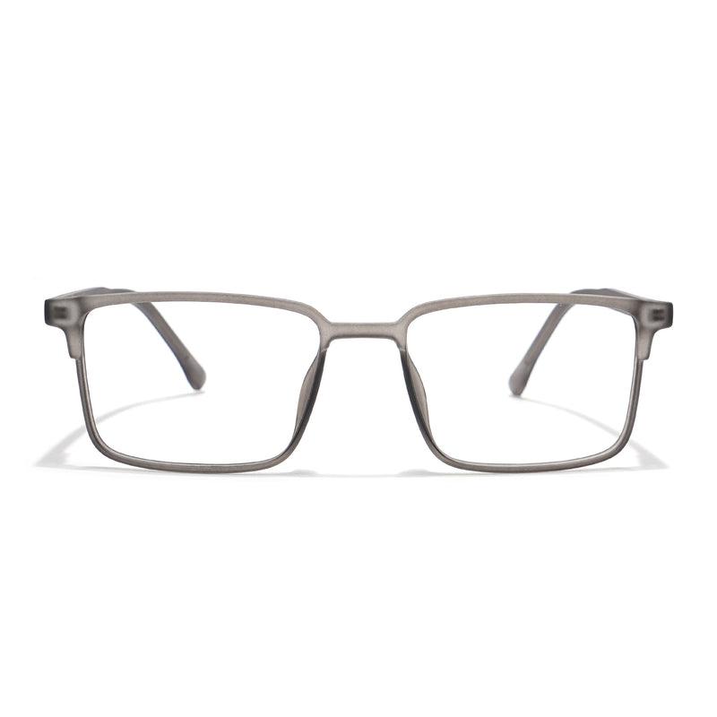 Voyage Thin Grey Square Eyeglasses for Men & Women (28802MG6507-C2)