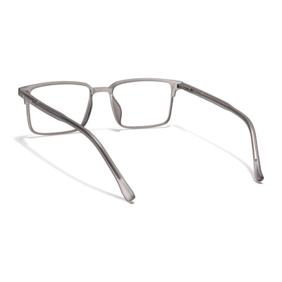 Voyage Thin Grey Square Eyeglasses for Men & Women (28802MG6507-C2)