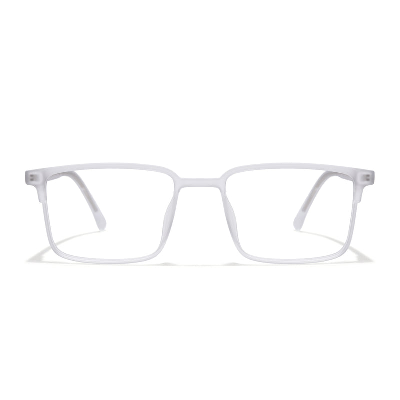 Voyage Thin Matt Transparent Square Eyeglasses for Men & Women (28802MG6508-C3)