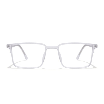 Voyage Thin Matt Transparent Square Eyeglasses for Men & Women (28802MG6508-C3)
