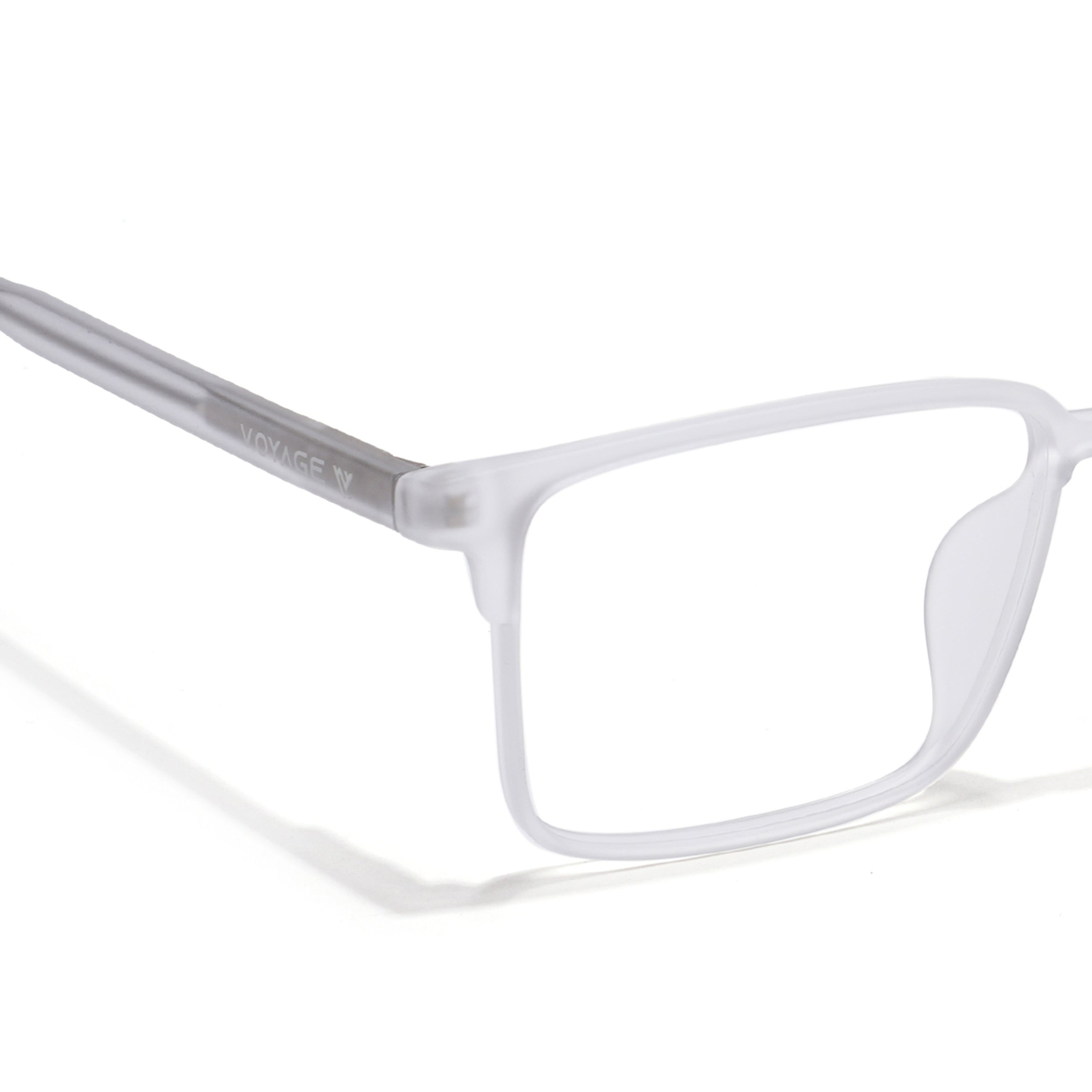 Voyage Thin Matt Transparent Square Eyeglasses for Men & Women (28802MG6508-C3)