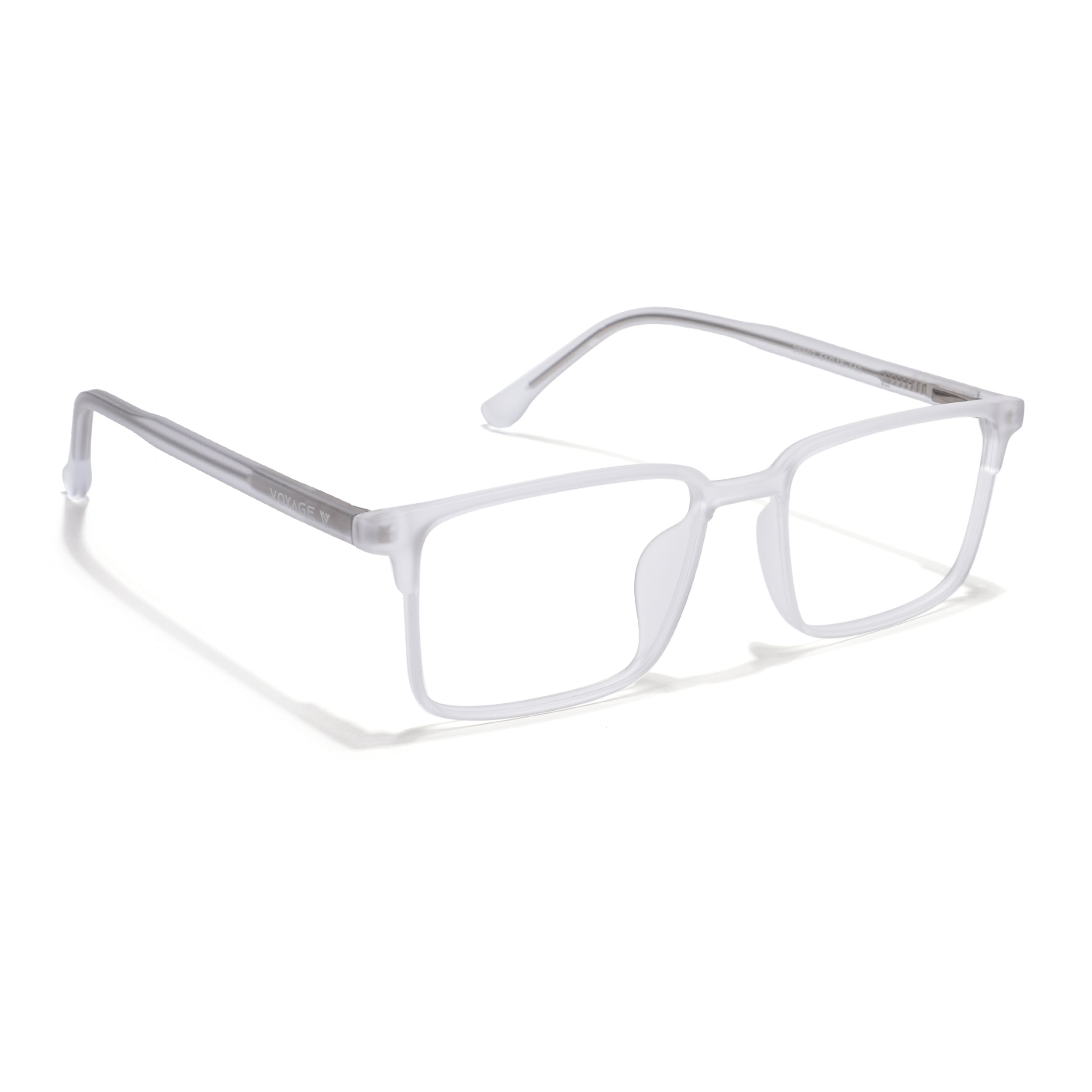 Voyage Thin Matt Transparent Square Eyeglasses for Men & Women (28802MG6508-C3)