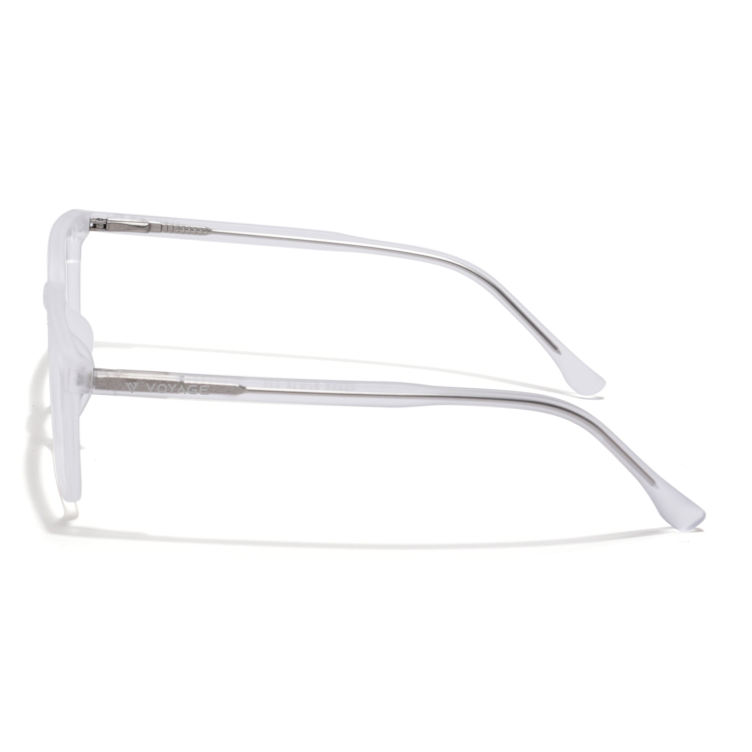 Voyage Thin Matt Transparent Square Eyeglasses for Men & Women (28802MG6508-C3)