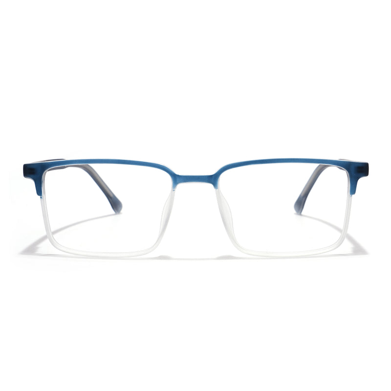 Voyage Thin Navy Blue & Transparent Square Eyeglasses for Men & Women (28802MG6511-C6)