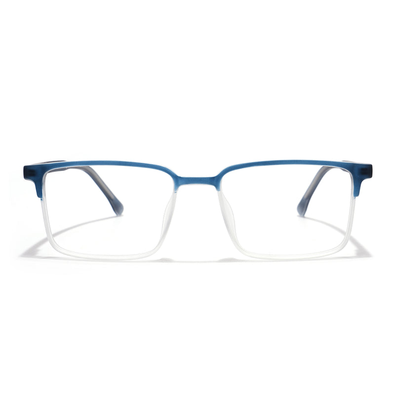 Voyage Navy Blue & Transparent Square Eyeglasses for Men & Women (28802MG6511-C6)