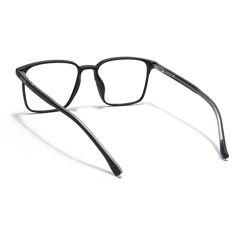 Voyage Thin Black Square Eyeglasses for Men & Women (28805MG6513-C1)