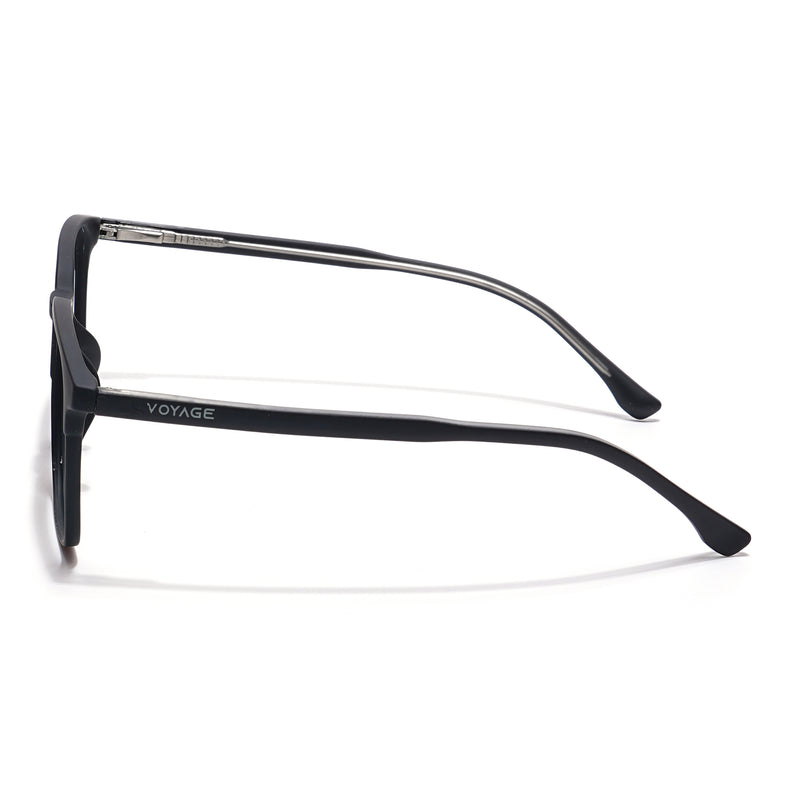 Voyage Thin Black Square Eyeglasses for Men & Women (28805MG6513-C1)