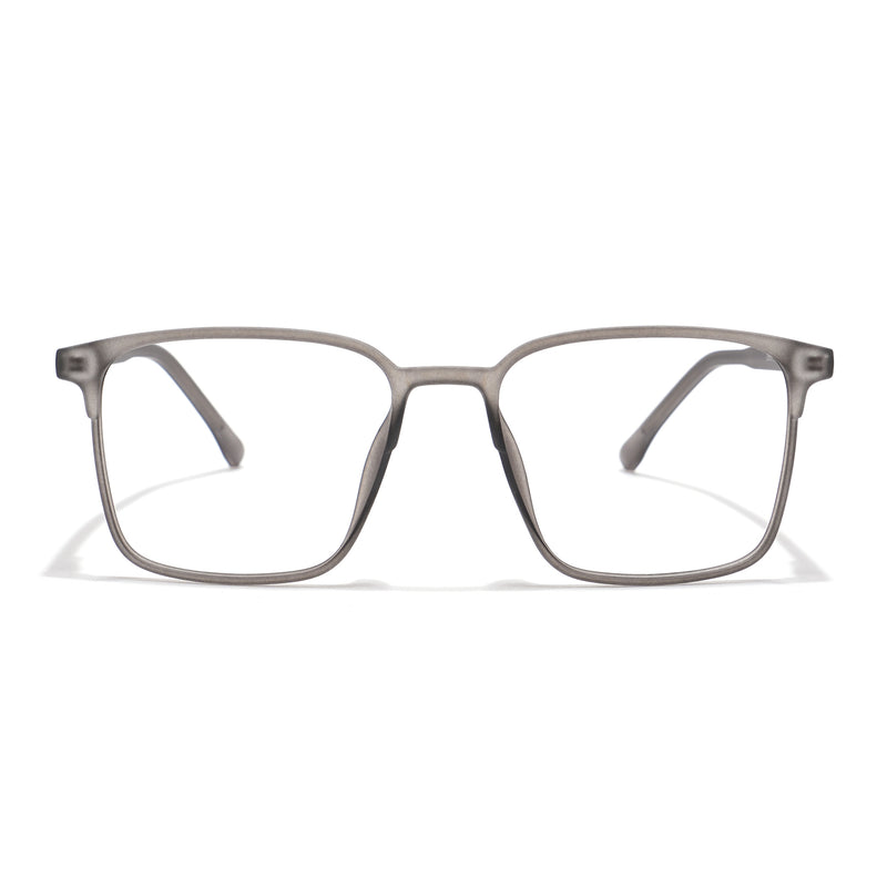 Voyage Thin Grey Square Eyeglasses for Men & Women (28805MG6514-C2)